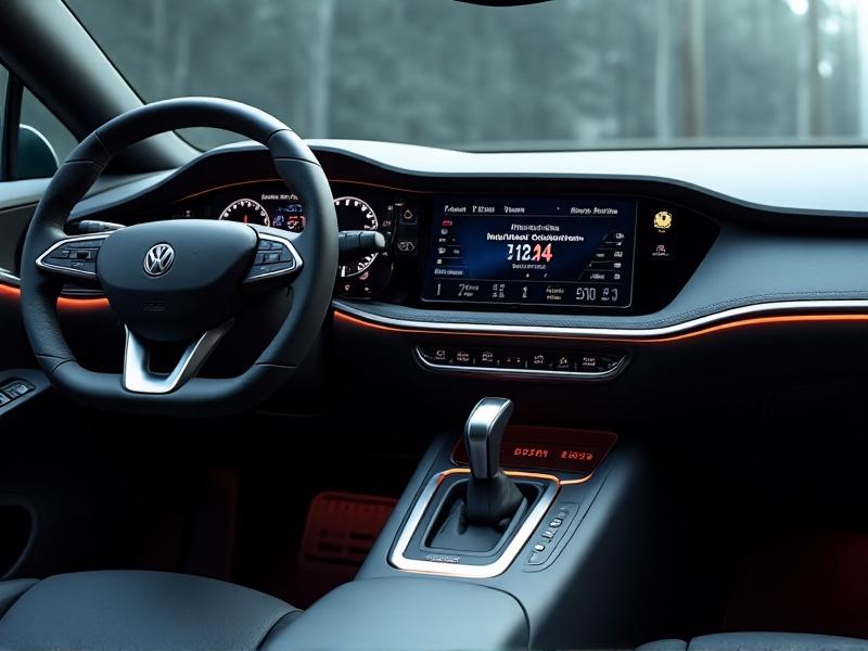 A close-up of a car's dashboard featuring a 3D-printed panel with a unique, user-specific design. The panel includes custom buttons, dials, and a digital display, all arranged in an ergonomic layout. The materials used are high-quality, with a smooth texture and a finish that complements the car's interior design.